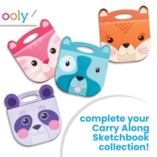 OOLY Carry Along Sketchbook for Kids, 60 Pages, 9 x 7 inches, Portable Sketch Book, Drawing Pad for Travel - Cat - Image 5