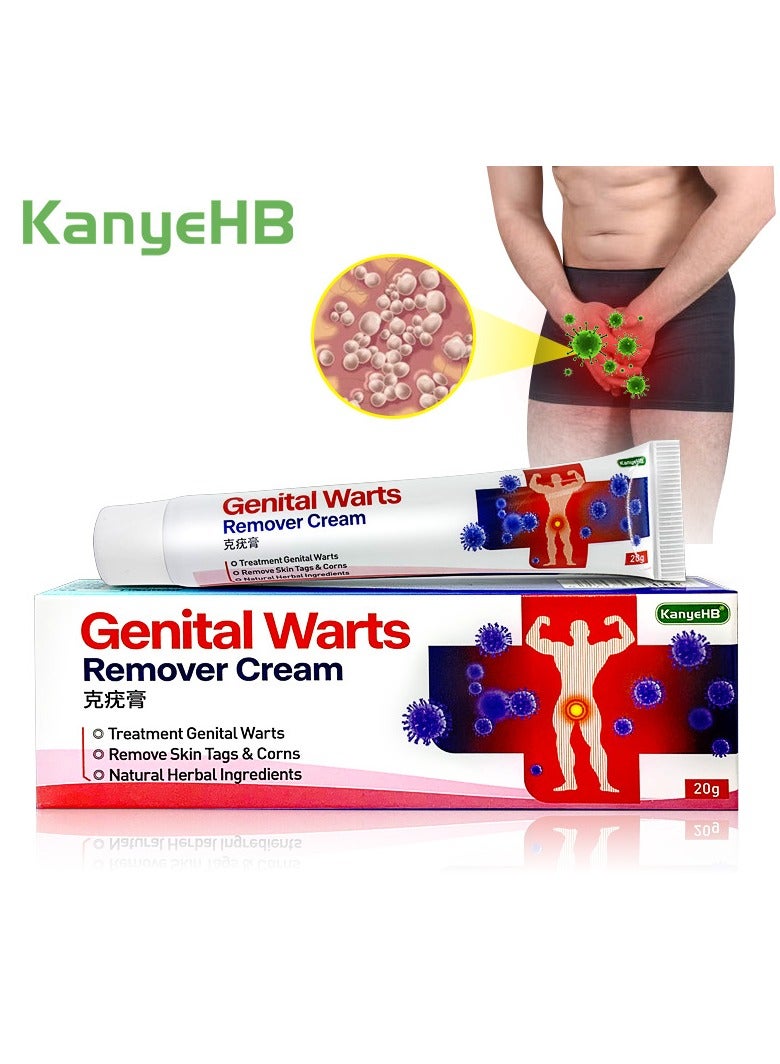 KanyeHB Wart Remover, Wart Removal Ointment, Wart Remover Freezer, Fast Acting Wart Gel Maximum Strength, Wart Freezer, Genital Wart Remover, Wart Cleansing Cream, Wart Cream (20g) - Image 1