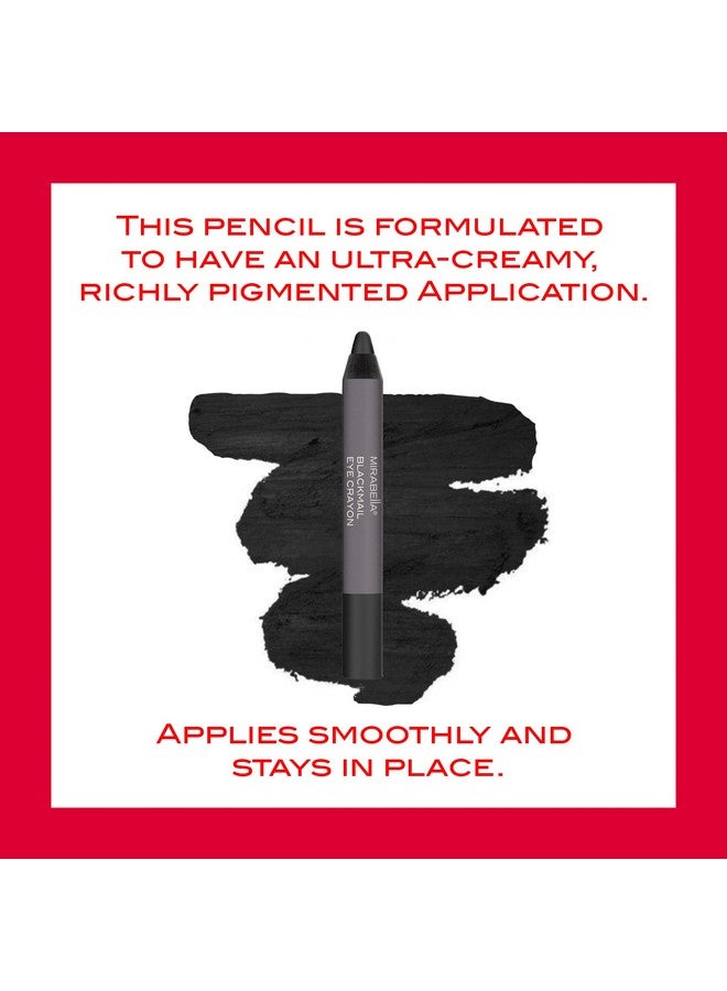 Mirabella Eye Crayon Jumbo Eyeliner Blackmail (Black) Smooth Formula Glides And Blends Effortlessly Waterproof Ultra Creamy And High Pigmented Formula Paraben & Gluten Free - Image 5