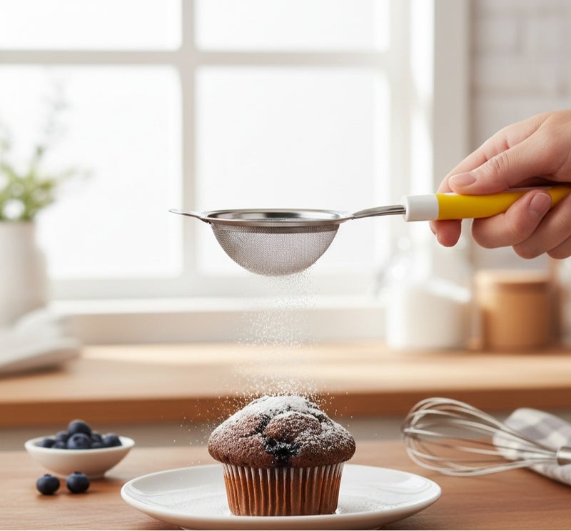 ديسينت ديسنت ستينلس ستيل تي ستراينر ويذ فاين ميش آند هيت ريزِستَنت هاندل | رييوزبل تي فلتر فور لوس تي، هيربس آند سبايسز - Image 5