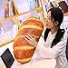 Levenkeness 3D Simulation Bread Shape Plush PillowSoft Butter Toast Bread Food Cushion Stuffed Toy for Home Decor 236 - Image 2