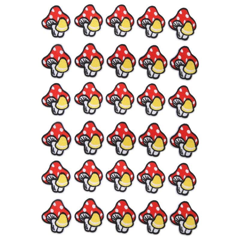 Mushroom Iron On Patch: Cotton Fabric, Easy To Use, Unique Style - Multipurpose Embroidered Patch For DIY Crafts, Clothing, Home Decor And Gift Giving - Image 1