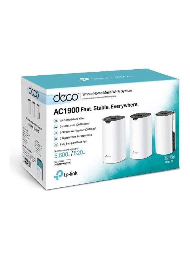 TP-LINK Deco S7 AC1900 Whole Mesh Wi Fi System (3-Pack) White - Image 4