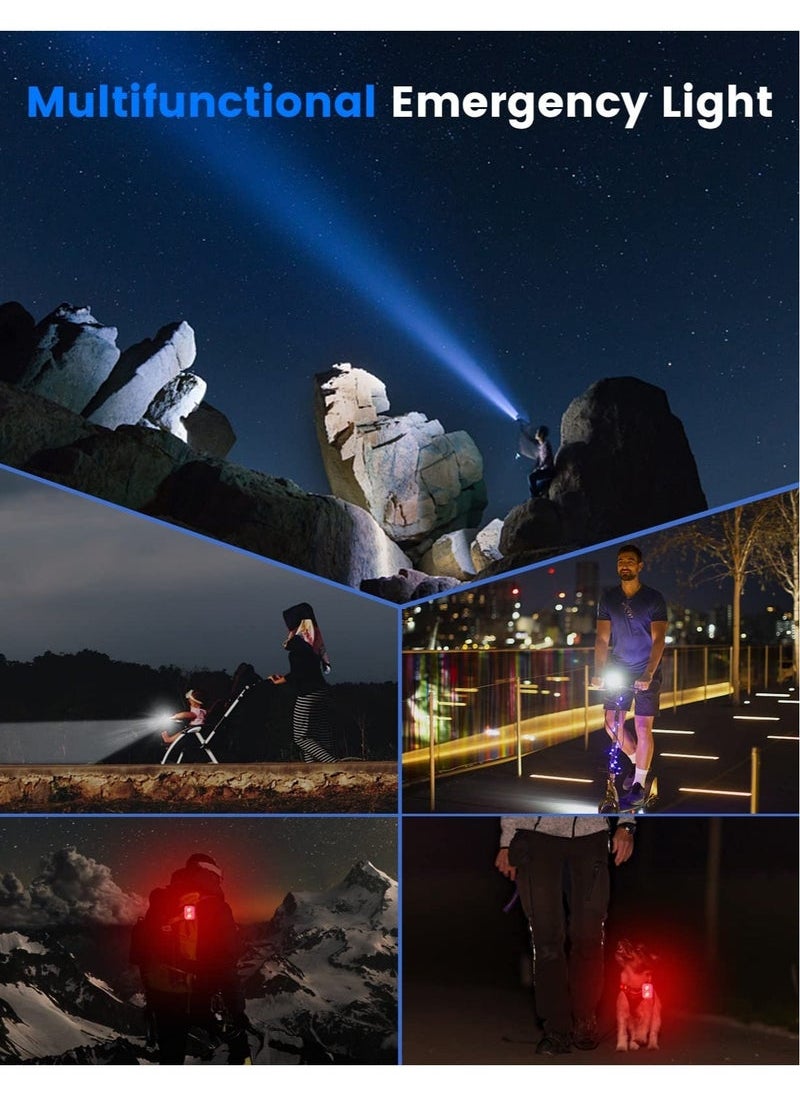 Captaintech Lights for Night Riding, Ultra Bright Rechargeable Bike Light Front and Back, IPX6 Waterproof Bicycle Light Headlight and Tail Light Set, 8/12 Modes, 58Hrs Runtime, Easy to Install  - Image 5