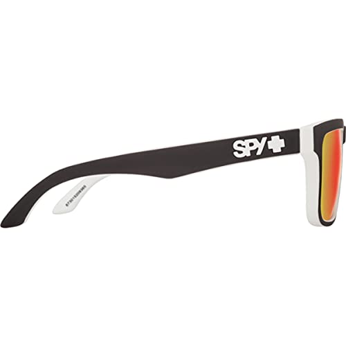 SPY Optic Helm, Square Sunglasses, Color and Contrast Enhancing Lenses, Whitewall - Happy Gray Green with Red Spectra Mirror Lenses - Image 3