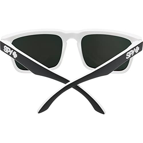 SPY Optic Helm, Square Sunglasses, Color and Contrast Enhancing Lenses, Whitewall - Happy Gray Green with Red Spectra Mirror Lenses - Image 5