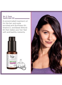 FARMASI FARMASi Dr. C. Tuna Vitalizing Garlic Oil, Hair Growth Oil for Thicker Longer Fuller Healthier Hair, Prevent Hair Loss & Thinning, All Natural Vitamin Rich Treatment, All Hairy Types, 1 fl.oz (30 ml)  - Image 5