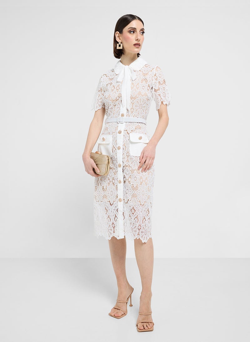 ايلا فستان بحزام دانتيل - Image 1