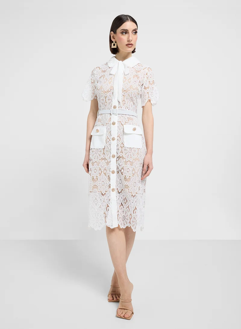 ELLA Lace Belted Dress