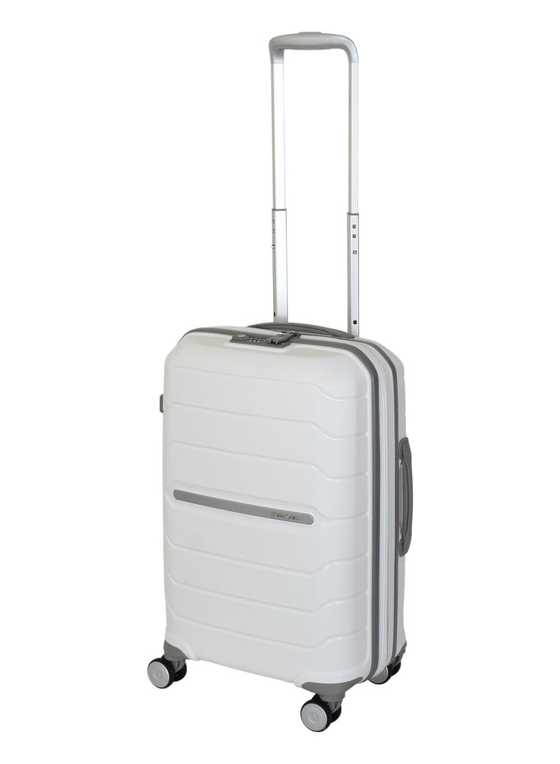 سامسونايت حقيبة سفر فريفورم 59/21 صلبة بعجلات دوارة – لون أبيض - Image 1