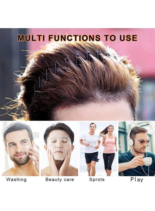 WantGor Metal Headbands for Women Men, 2 Pack Fashion Unisex Black Hairband Sports Headwear Hair Hoop Hair Accessories for Home, Outdoor (2 Pack) - Image 5