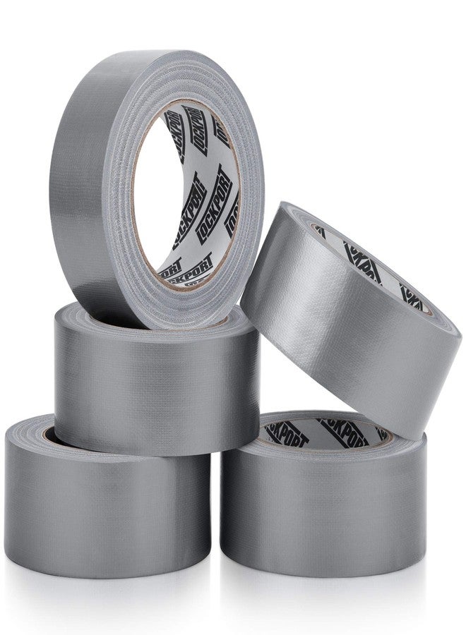 Lockport 5 Pack Duct Tape Heavy Duty Waterproof, Strong Adhesive Silver Duct Tape Bulk for Indoor Outdoor Repairs, Tear by Hand - 30 Yards x 2 Inch - Image 1