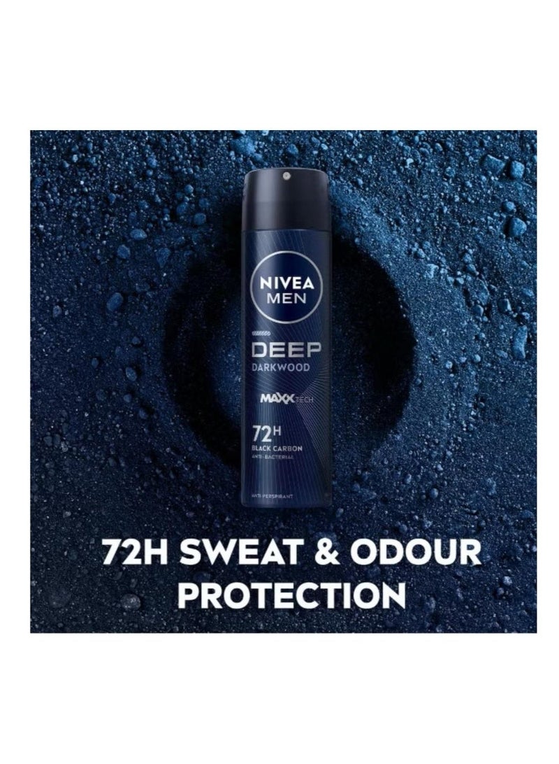 NIVEA Men Antiperspirant Spray Espresso Deep Black Carbon 150ml - Image 5
