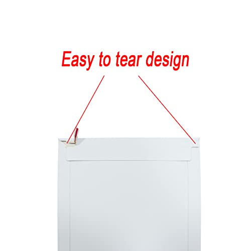 Bonfasvo Rigid Mailers 30 Pack 6.25 x 8.25 inches White Self Seal Stay Flat Bulk Cardboard Kraft No Bend Mailers Peel and Seal for Document Photos Pictures Papers Files CD - Image 5
