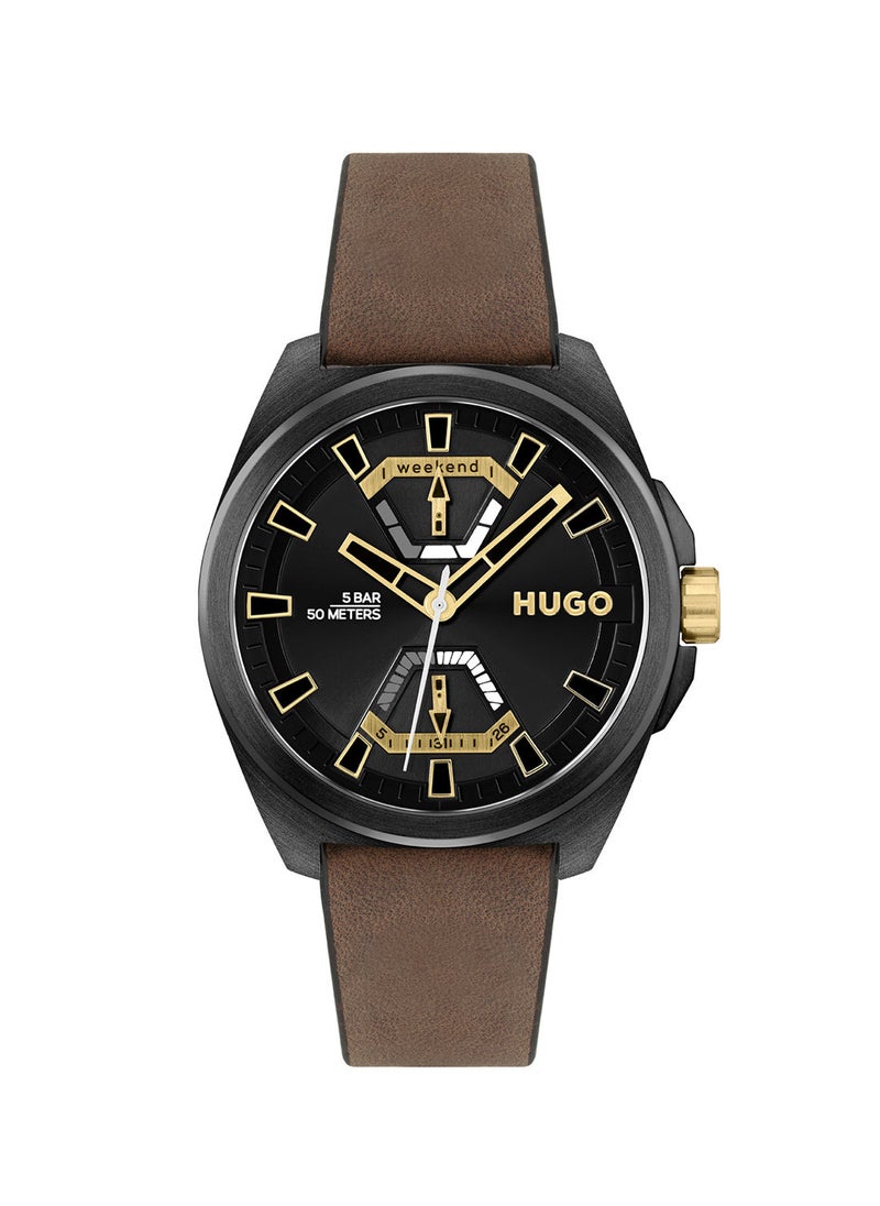 HUGO ساعة إكسبوز للرجال بمينا سوداء - 1530241  - Image 1