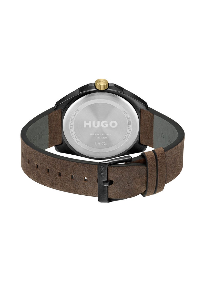 HUGO ساعة إكسبوز للرجال بمينا سوداء - 1530241  - Image 2