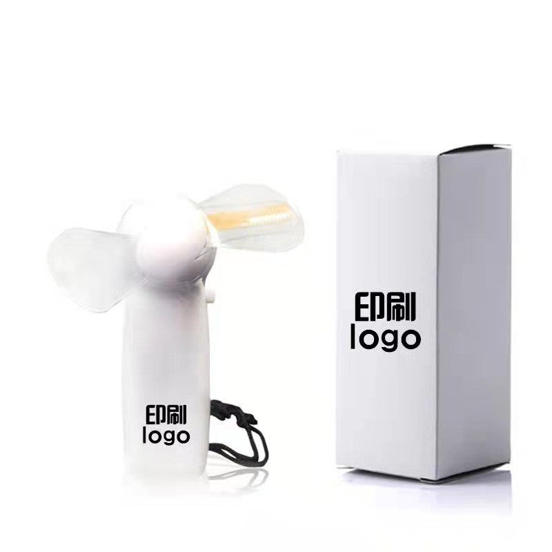 مروحة يدوية بشاشة LED قابلة للشحن عبر USB، مروحة صغيرة محمولة للهدايا الإعلانية - Image 4