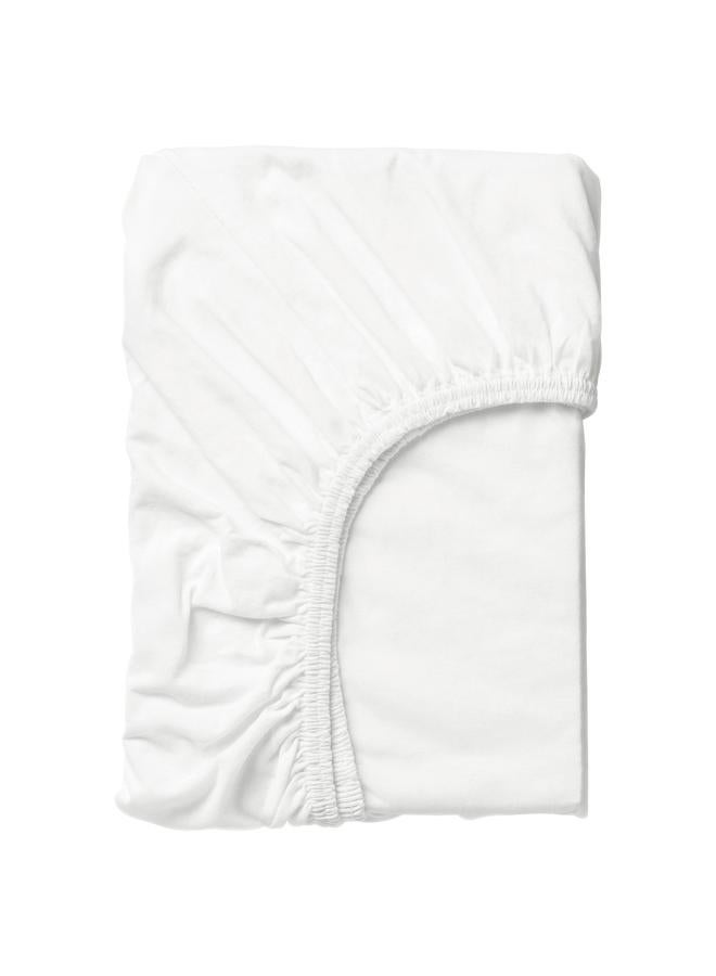 erorex Fitted sheet, white, 80x165 cm - Image 1
