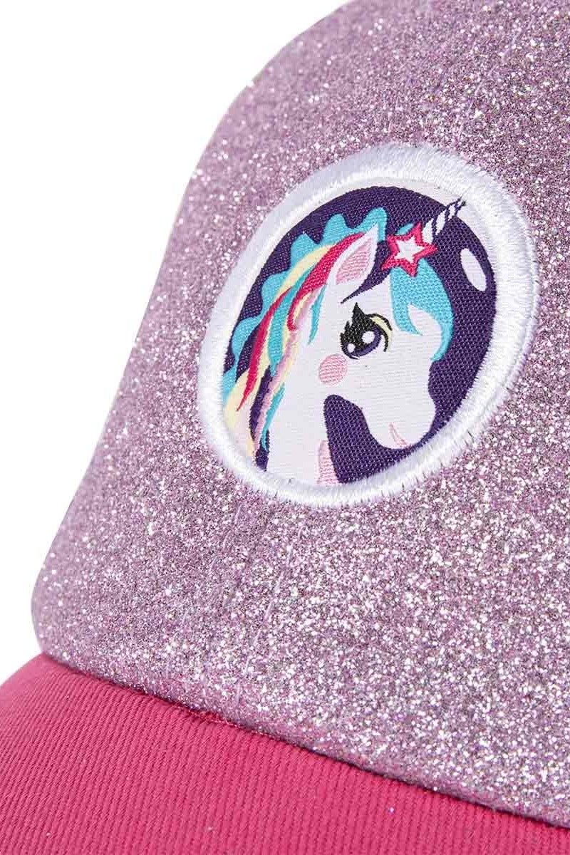 Milk & Moo Kids Cap for Ages 7-10, Cap for Girls, Unicorn Themed Head Cap, Glittery Pink and Purple Cap, Adjustable Velcro Strap, Breathable Material, Sun Protection Design – Made in Turkey  - Image 5