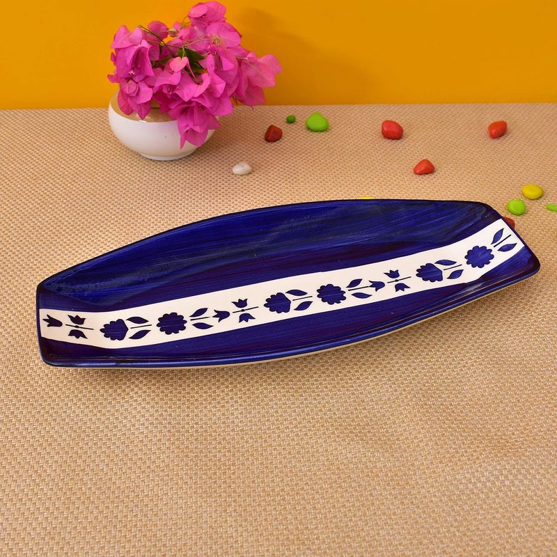 KunhaR Ceramic Platter Color Blue