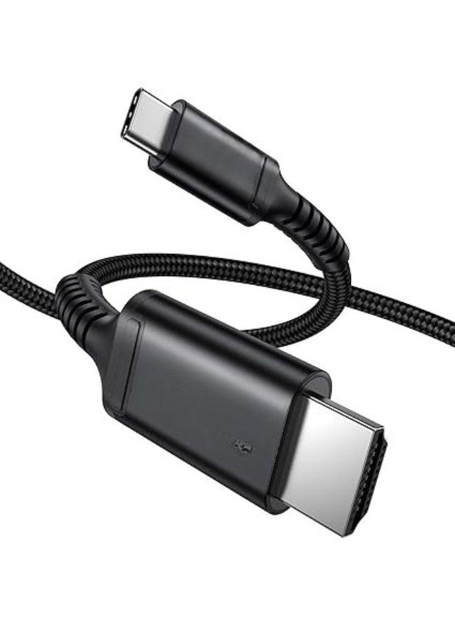 USB C to HDMI Cable 13ft/4M - 4K UHD Type C & Thunderbolt 3/4 Lead - Extra Long, Durable & Practical Cord for Samsung Galaxy S21/S20/S10 and Note Series - Image 3