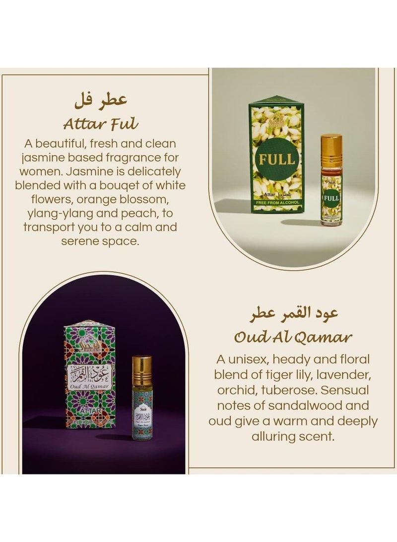 DUKHNI Attar Oil Set - Open Sky, Attar Ful, SkyDive, Shahi Darbar, Oud Al Qamar, Oud Al Raghbah - 6ml each - Image 3