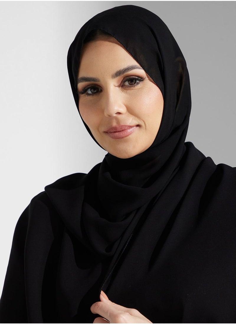 hayas closet - Lace Detail Sequins Abaya - Image 1