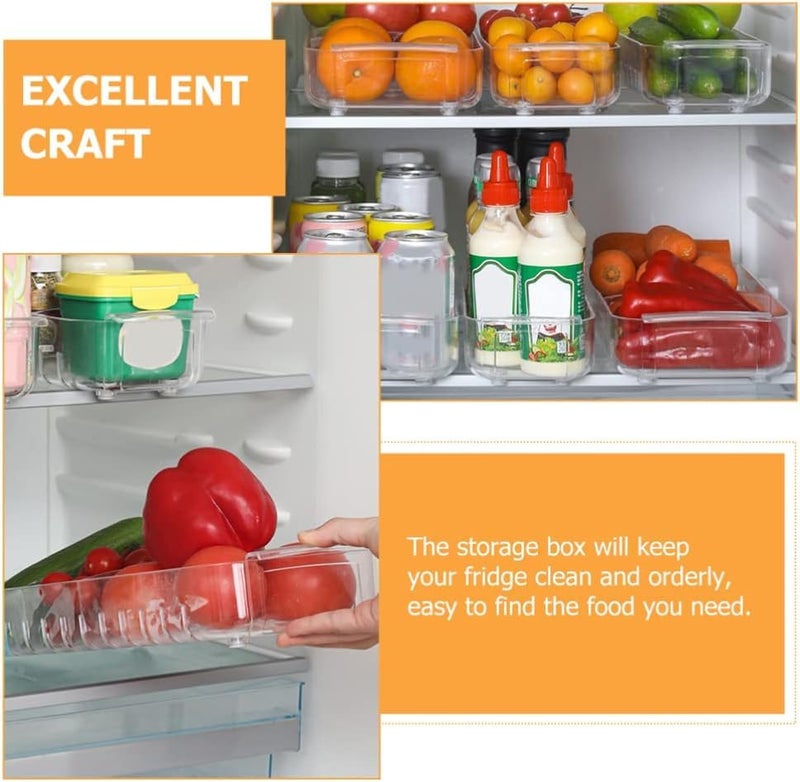 KEYOZA Modular Stacking Box Stacked Fridge Sorters Refrigerator Compartment Dispenser Holder Snack Containers Storage Bins Segmented Vegetable Storage Trays for Freezer - Image 5