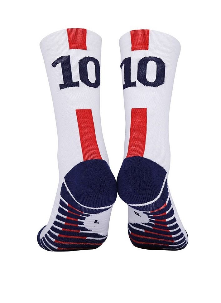 Generic - football star Messi Ronaldo Mbappe Neymar same football socks men and women adult non-slip socks towel bottom mid-tube socks sports socks - Image 1