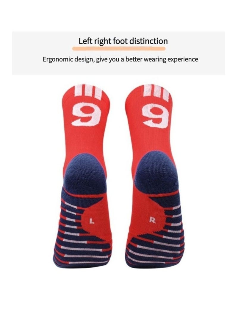 Generic - football star Messi Ronaldo Mbappe Neymar same football socks men and women adult non-slip socks towel bottom mid-tube socks sports socks - Image 1
