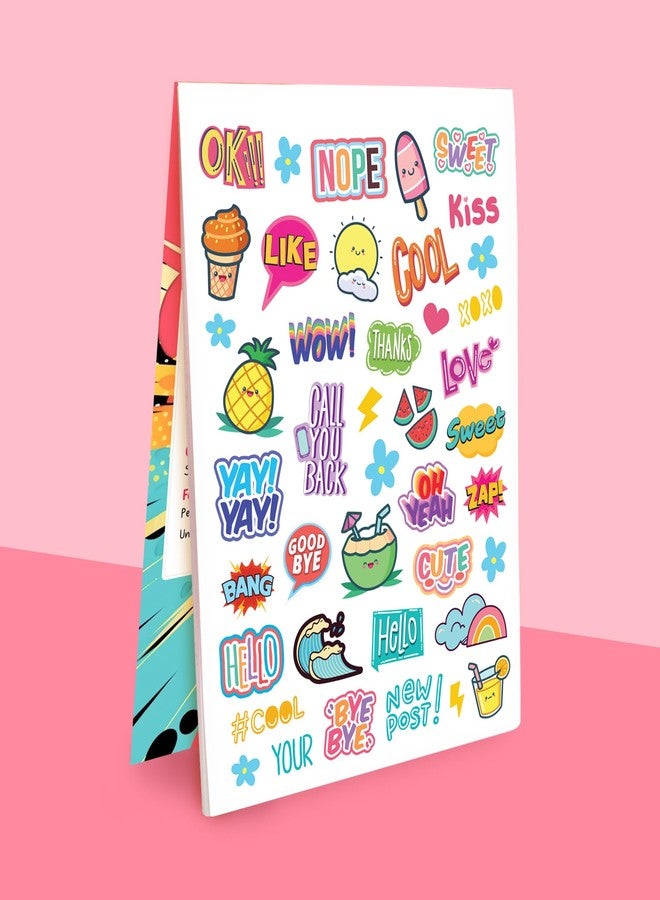 Doodle Sticker Book for Journal with 450+ Cute Stickers | Perfect for Journaling, Scrapbook Projects, Décor & Page Decoration | 450+ Stickers | A5 Book with 10 Pages - Image 3