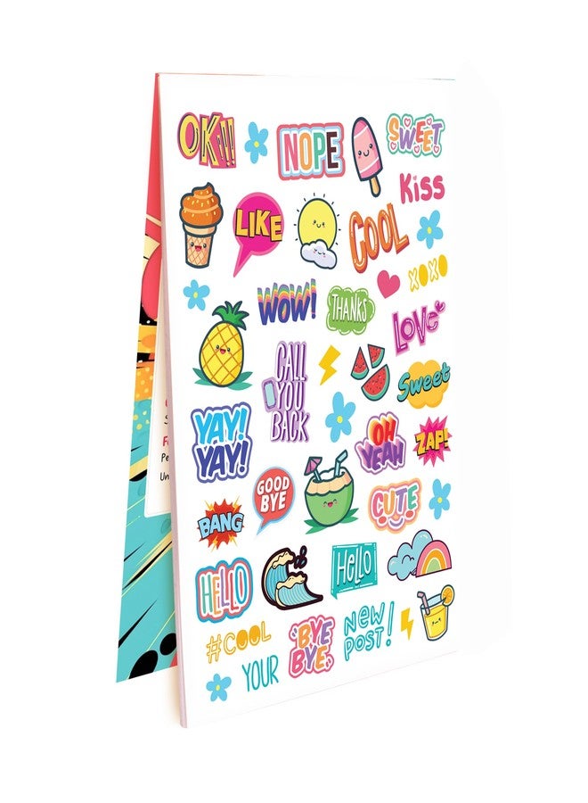 Doodle Sticker Book for Journal with 450+ Cute Stickers | Perfect for Journaling, Scrapbook Projects, Décor & Page Decoration | 450+ Stickers | A5 Book with 10 Pages - Image 1