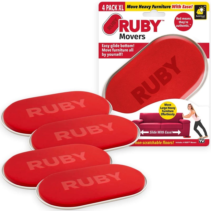 SAJANI SAJANI Ruby Movers Furniture Sliders for Carpet As Seen on TV Effortlessly Heavy Couches Recliners Bookcases Appliances with Ease ExtraLarge Size Fits Bulky Legs Pack of 1  - Image 1