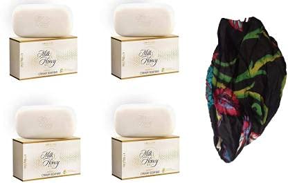 ORIFLAME Milk & Honey Soap (Pack Of 4) (4 X 100 G) And Stylish Hair/Head Band [Assorted] - Combo - Image 2