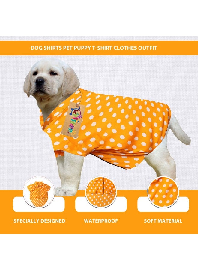 Western Era Super Soft Trendy Printed Shirt, Ultra Comfort Dog Apparel, Cotton Printed Breathable Basic Vest Dog Shirt, Cute Lightweight Thin Shirt For Your Furries (Medium - 18 Inch) (Polka Orange) - Image 3