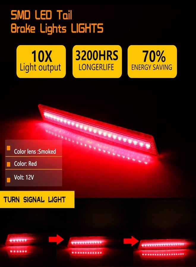 Tonsya 3 IN 1 Led Smoked Lens For 2013 2014 2015 2016 2017 Cadillac XTS Bumper Reflector Tail Lights Turn Signal Brake Stop & Rear Fog Lamps OEM 20874085 20874084 - Image 5