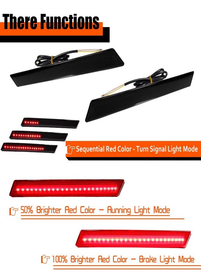Tonsya 3 IN 1 Led Smoked Lens For 2013 2014 2015 2016 2017 Cadillac XTS Bumper Reflector Tail Lights Turn Signal Brake Stop & Rear Fog Lamps OEM 20874085 20874084 - Image 3