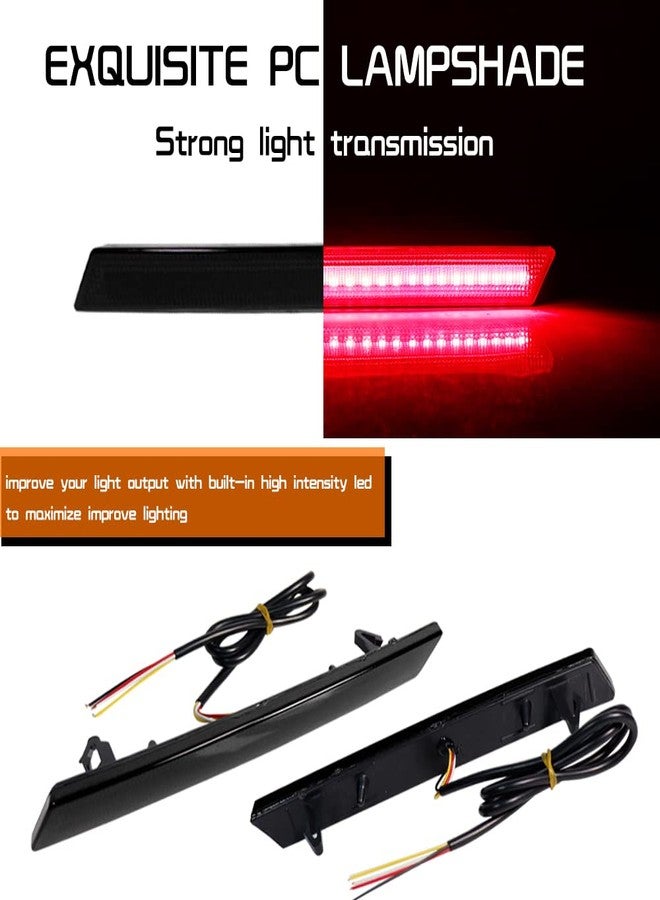 Tonsya 3 IN 1 Led Smoked Lens For 2013 2014 2015 2016 2017 Cadillac XTS Bumper Reflector Tail Lights Turn Signal Brake Stop & Rear Fog Lamps OEM 20874085 20874084 - Image 2