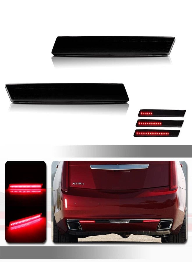 Tonsya 3 IN 1 Led Smoked Lens For 2013 2014 2015 2016 2017 Cadillac XTS Bumper Reflector Tail Lights Turn Signal Brake Stop & Rear Fog Lamps OEM 20874085 20874084 - Image 1