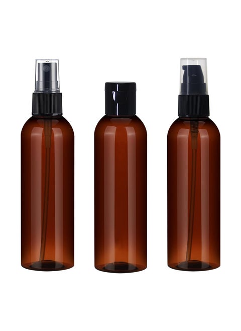nsb herbals Combo Of 350 ml Amber Plastic Empty All Black Mist Spray Pump Flip Top Cap  Serum Bottles For SanitizerPerfumeRose WaterTravelDiy ProductsRefillable Reusable