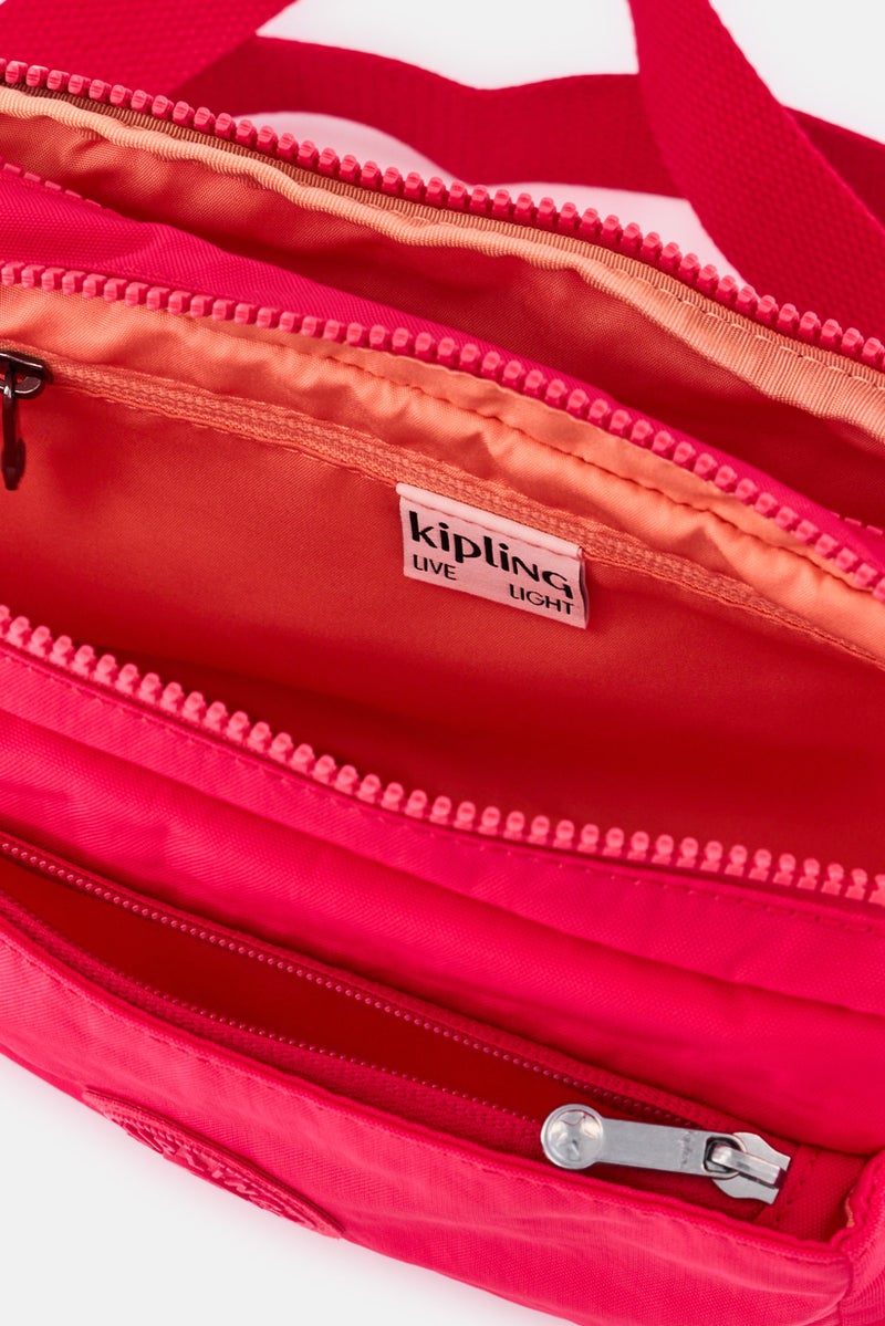 kipling حقيبة كتف نسائية بشعار العلامة التجارية، فوشيا - Image 3
