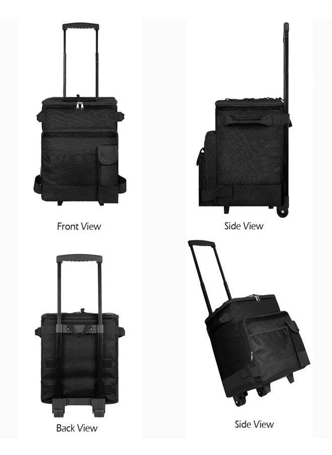 Foldable Grocery Shopping Trolley, Cooler Food Bag, Portable Hand Boot Cart Trunk, Rolling Insulated Thermal, Wheels Roller for Outdoor BBQ Beach, Camping Picnics, 43L Capacity, Black - pzsku/Z1FAC1AEC5318FA8CF23BZ/45/_/1694510675/9ccef29a-0ce2-406a-a6d7-274e6211713b