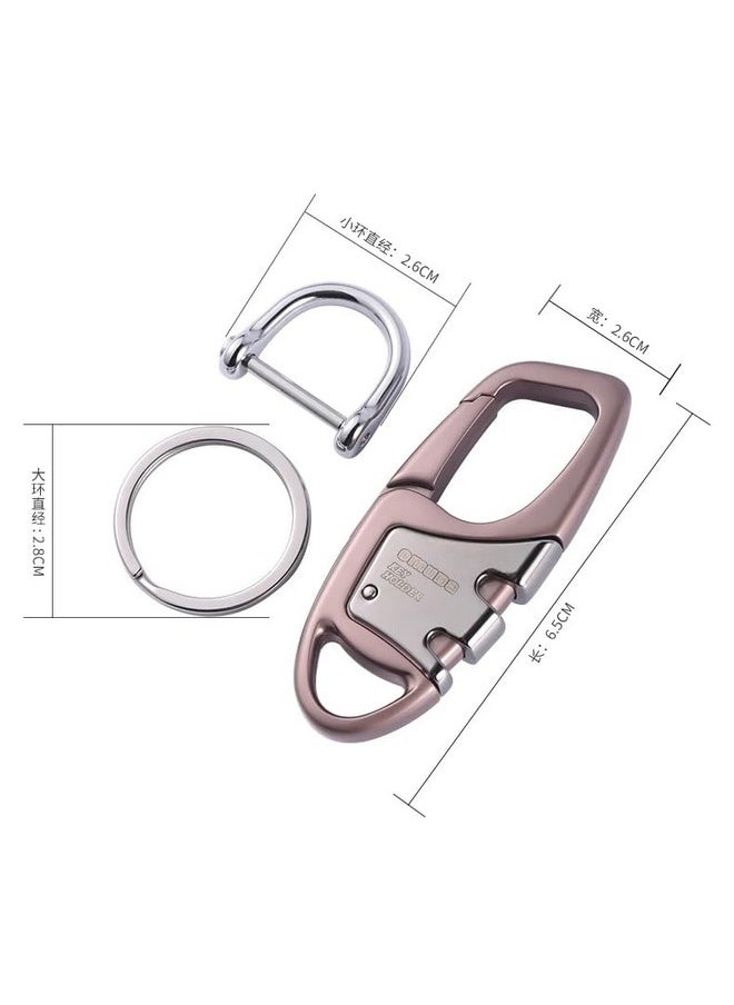 TechPro Antique Hook Locking Silver Metal Key Ring Key Chain For Gift Boys Girls & Friends  - Image 3