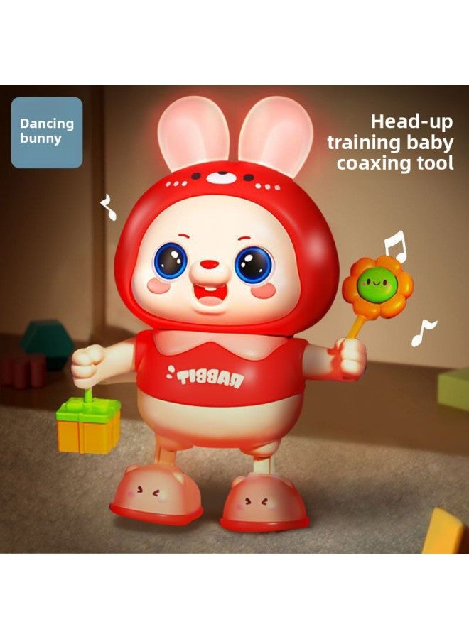 Jo Douyin's Same Electric Dancing Rabbit Toy Baby Practice Raising Head And Turning Over To Crawl With Sound And Moving Kidsren's Gift-Color:Color Box 1 Song (blue) Dancing Rabbit-Proportion:Battery - Image 2