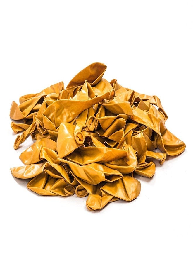 HEMITO Premium Metallic Latex Balloons Pack of 50 Golden, Black Balloons for Decoration (Golden, Black, Pack of 50) - Image 3