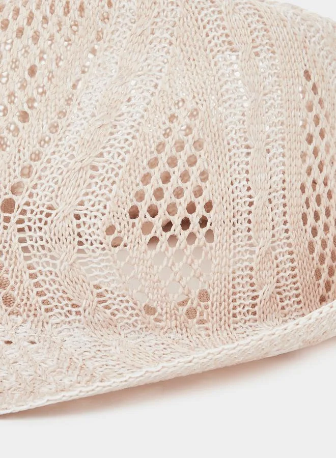 Styli  Cut-Out Patterned Hat for Women | Best Price UAE