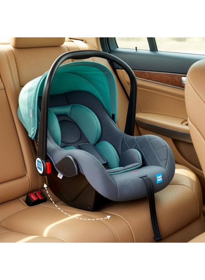 Mee Mee Little Explorer 4-in-1 Baby Car Seat & Carry Cot with Canopy, Convertible to Car seat, Rocking Chair, Carry Cot & Feeding Chair, 0 to 15 Months | Weight Capacity Upto 13 Kgs (Blue) - Image 1