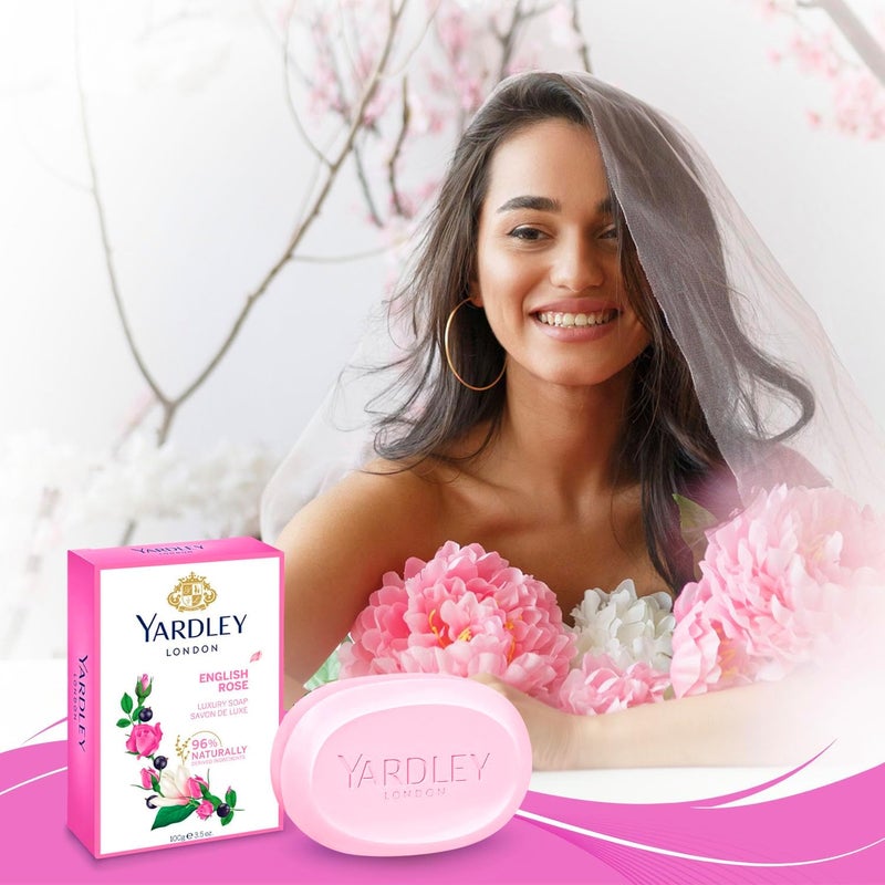 Yardley مجموعة صابون ياردلي لندن الفاخرة - لافندر إنجليزي، ورد إنجليزي، ياسمين إمبراطوري - 100 جرام × 6 - Image 2