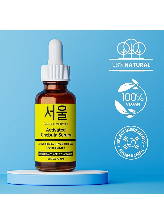 seoulceuticals SeoulCeuticals Chebula Active Serum for Face - Korean Skin Care Anti Aging Natural K Beauty Skincare With Hyaluronic Acid + Spotted Orchid for Healthy, Youthful Glowing Skin 1oz - Image 2