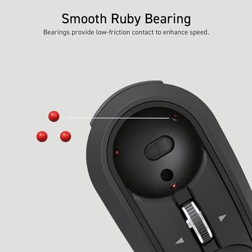 ELECOM Relacon Handheld Trackball Pointer, Ergonomic Thumb Mouse for Right or Left Hand, Bluetooth, 10 Buttons for TV, Presentation, Game, PC & MAC - Image 3